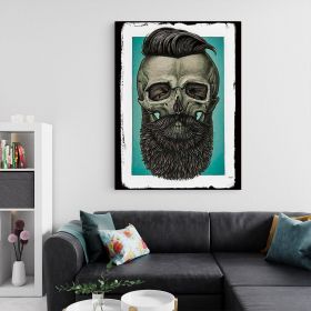 Barber Shop Tablou Craniu Vintage - Material produs:: Poster pe hartie FARA RAMA, Dimensiunea:: 30x40 cm