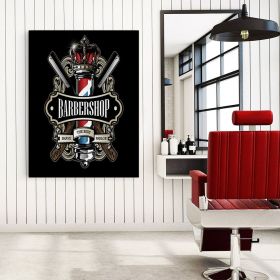 Barber Shop Tablou Shaving - Material produs:: Tablou canvas pe panza CU RAMA, Dimensiunea:: 60x90 cm