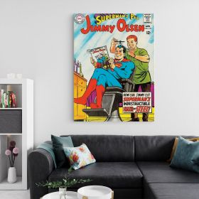Barber Shop Tablou Superman Vintage - Material produs:: Tablou canvas pe panza CU RAMA, Dimensiunea:: 60x80 cm