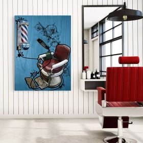 Barber Shop tablou scaun frizerie - Material produs:: Tablou canvas pe panza CU RAMA, Dimensiunea:: 30x40 cm