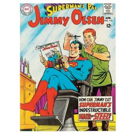 Barber Shop Tablou Superman Vintage - Material produs:: Tablou canvas pe panza CU RAMA, Dimensiunea:: 60x80 cm