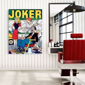 Barber Store Tablou Joker vintage - Material produs:: Tablou canvas pe panza CU RAMA, Dimensiunea:: 80x120 cm