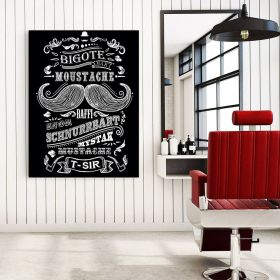 Barber Shop Tablou Shaving - Material produs:: Tablou canvas pe panza CU RAMA, Dimensiunea:: 70x100 cm