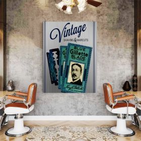 Barber Store Tablou Shavin Haircuts - Material produs:: Tablou canvas pe panza CU RAMA, Dimensiunea:: 70x100 cm