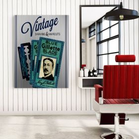 Barber Store Tablou Shavin Haircuts - Material produs:: Tablou canvas pe panza CU RAMA, Dimensiunea:: 70x100 cm