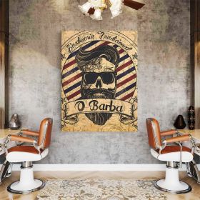 Barber Shop Tablou Vintage - Material produs:: Tablou canvas pe panza CU RAMA, Dimensiunea:: 60x90 cm