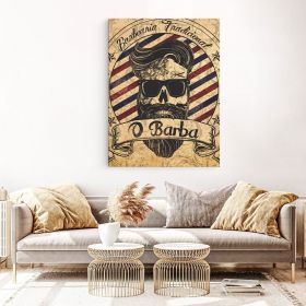Barber Shop Tablou Vintage - Material produs:: Tablou canvas pe panza CU RAMA, Dimensiunea:: 60x90 cm