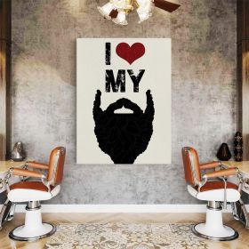 Barber Store Tablou I love my beard - Material produs:: Poster pe hartie FARA RAMA, Dimensiunea:: 80x120 cm