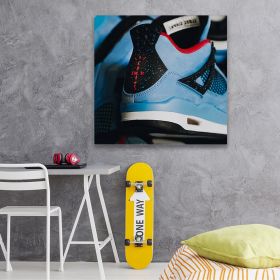 Jordan 4 Air Retro tablou - Material produs:: Tablou canvas pe panza CU RAMA, Dimensiunea:: 30x30 cm