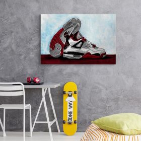 Jordan 4 Fire Red tablou - Material produs:: Poster pe hartie FARA RAMA, Dimensiunea:: 70x100 cm