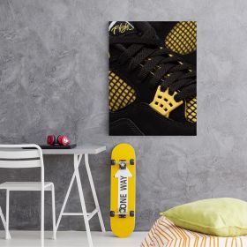 Jordan 4 flight tablou - Material produs:: Tablou canvas pe panza CU RAMA, Dimensiunea:: 60x90 cm