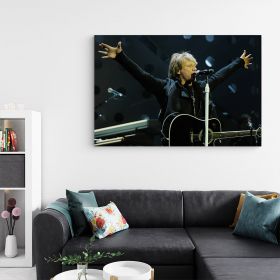 Tablou afis Bon Jovi trupa rock 2372 - Material produs:: Tablou canvas pe panza CU RAMA, Dimensiunea:: 60x80 cm