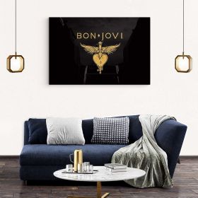 Tablou afis Bon Jovi trupa rock 2320 - Material produs:: Tablou canvas pe panza CU RAMA, Dimensiunea:: 20x30 cm