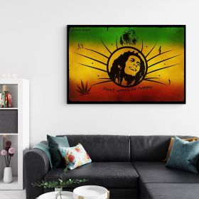 Tablou afis Bob Marley cantaret 2307 - Material produs:: Tablou canvas pe panza CU RAMA, Dimensiunea:: 80x120 cm