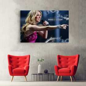 Afis Tablou Celine Dion cantareata 2260 - Material produs:: Tablou canvas pe panza CU RAMA, Dimensiunea:: 60x90 cm