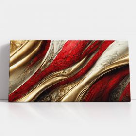 Tablou abstract imitatie marmura auriu rosu 1782 - Material produs:: Poster pe hartie FARA RAMA, Dimensiunea:: 30x60 cm