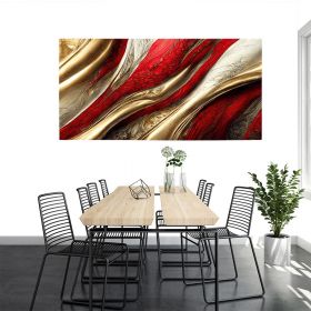 Tablou abstract imitatie marmura auriu rosu 1782 - Material produs:: Poster pe hartie FARA RAMA, Dimensiunea:: 30x60 cm