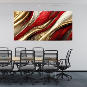 Tablou abstract imitatie marmura auriu rosu 1782 - Material produs:: Poster pe hartie FARA RAMA, Dimensiunea:: 30x60 cm