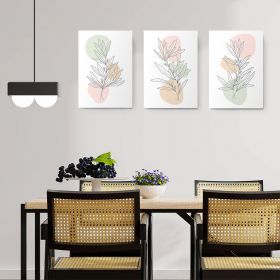 Set 3 tablouri Boho minimalism plante - Dimensiune multicanvas: 3 tablouri 60x90 cm