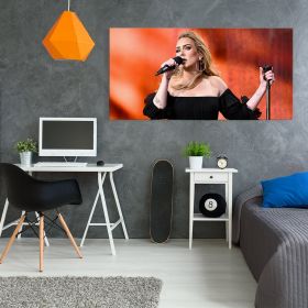 Tablou afis Adele cantareata 2093 - Material produs:: Tablou canvas pe panza CU RAMA, Dimensiunea:: 40x80 cm