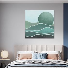 Tablou Boho peisaj minimalist verde 2059 - Material produs:: Poster pe hartie FARA RAMA, Dimensiunea:: 40x40 cm