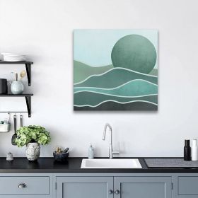 Tablou Boho peisaj minimalist verde 2059 - Material produs:: Poster pe hartie FARA RAMA, Dimensiunea:: 40x40 cm