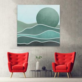 Tablou Boho peisaj minimalist verde 2059 - Material produs:: Poster pe hartie FARA RAMA, Dimensiunea:: 100x100 cm