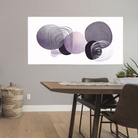 Tablou Boho minimalist forme geometrice, mov 1761 - Material produs:: Tablou canvas pe panza CU RAMA, Dimensiunea:: 40x80 cm