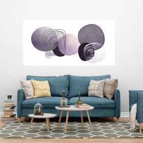 Tablou Boho minimalist forme geometrice, mov 1761 - Material produs:: Tablou canvas pe panza CU RAMA, Dimensiunea:: 40x80 cm