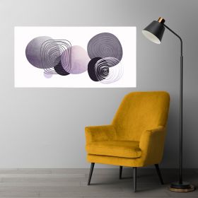 Tablou Boho minimalist forme geometrice, mov 1761 - Material produs:: Tablou canvas pe panza CU RAMA, Dimensiunea:: 40x80 cm