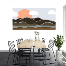 Tablou Boho minimalist peisaj maro portocaliu 1764 - Material produs:: Poster pe hartie FARA RAMA, Dimensiunea:: 40x80 cm