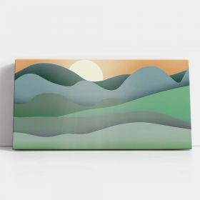 Tablou Boho peisaj minimalist verde crem 1765 - Material produs:: Poster pe hartie FARA RAMA, Dimensiunea:: 60x120 cm