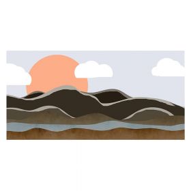 Tablou Boho minimalist peisaj maro portocaliu 1764 - Material produs:: Poster pe hartie FARA RAMA, Dimensiunea:: 30x60 cm