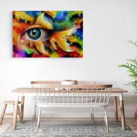 Tablou abstract ochi in forma de peste, multicolor 1436 - Material produs:: Poster pe hartie FARA RAMA, Dimensiunea:: A2 42x59,4 cm