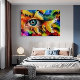 Tablou abstract ochi in forma de peste, multicolor 1436 - Material produs:: Poster pe hartie FARA RAMA, Dimensiunea:: A2 42x59,4 cm