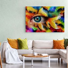 Tablou abstract ochi in forma de peste, multicolor 1436 - Material produs:: Poster pe hartie FARA RAMA, Dimensiunea:: A2 42x59,4 cm