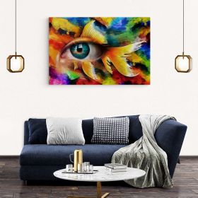 Tablou abstract ochi in forma de peste, multicolor 1436 - Material produs:: Poster pe hartie FARA RAMA, Dimensiunea:: A2 42x59,4 cm