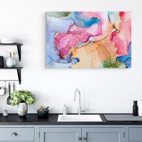 Tablou abstract imitatie marmura, roz, crem 1420 - Material produs:: Poster pe hartie FARA RAMA, Dimensiunea:: 40x60 cm