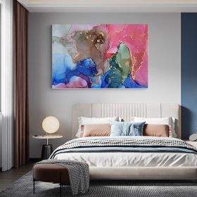 Tablou abstract imitatie marmura, roz, albastru 1416 - Material produs:: Poster pe hartie FARA RAMA, Dimensiunea:: A0 84,1x118,9 cm