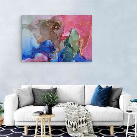Tablou abstract imitatie marmura, roz, albastru 1416 - Material produs:: Poster pe hartie FARA RAMA, Dimensiunea:: A0 84,1x118,9 cm