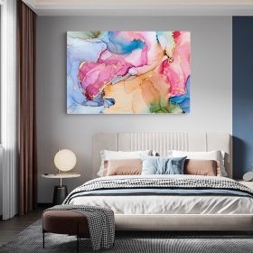 Tablou abstract imitatie marmura, roz, crem 1420 - Material produs:: Poster pe hartie FARA RAMA, Dimensiunea:: 60x80 cm