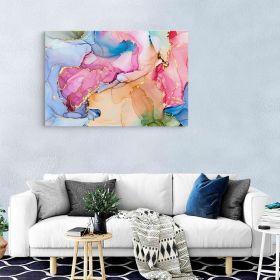 Tablou abstract imitatie marmura, roz, crem 1420 - Material produs:: Poster pe hartie FARA RAMA, Dimensiunea:: 60x80 cm