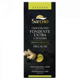 Ciocolata Neagra Extra Cu Ghimbir Fara Gluten Eco 80gr Sarchio