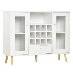 Dulap de bucatarie cu suport de sticle HOMCOM, PAL, alb, 100x33x80cm | Aosom RO