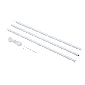 Outsunny Stâlp pentru Pânză Velier cu Accesorii de Fixare și Frânghie pentru Grădină 3m | Aosom Romania