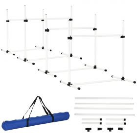 PawHut Set de 4 Piese Obstacole pentru Antrenamentul și Dresajul Câinilor, Echipament Complet pentru Agilitate | Aosom Romania