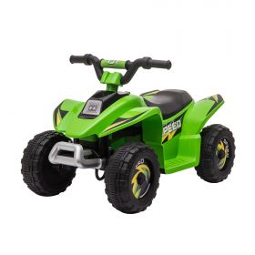 ATV Copii Electric HOMCOM cu Baterie Incarcabila 6V, Viteza 2,8-4,6km/h, Varsta 3-5 Ani, 72x40x45,5cm, Verde | Aosom RO