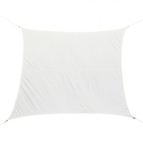 Outsunny Pânză de Umbrire Dreptunghiulară pentru Exterior, din Poliester Rezistent la UV, 4x6m, Alb | Aosom Romania