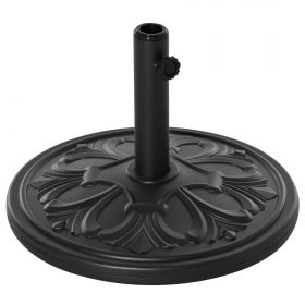 Outsunny Bază Rotundă Umbrelă, Plastic, 13kg, pentru Stâlpi 35-38-48 mm, Negru | Aosom Romania