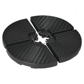 Outsunny Set 4 Greutăți pentru Umbrela de Grădină, Compatibile cu Umbrele Tip Banană, Sistem de Fixare în Consolă | Aosom Romania